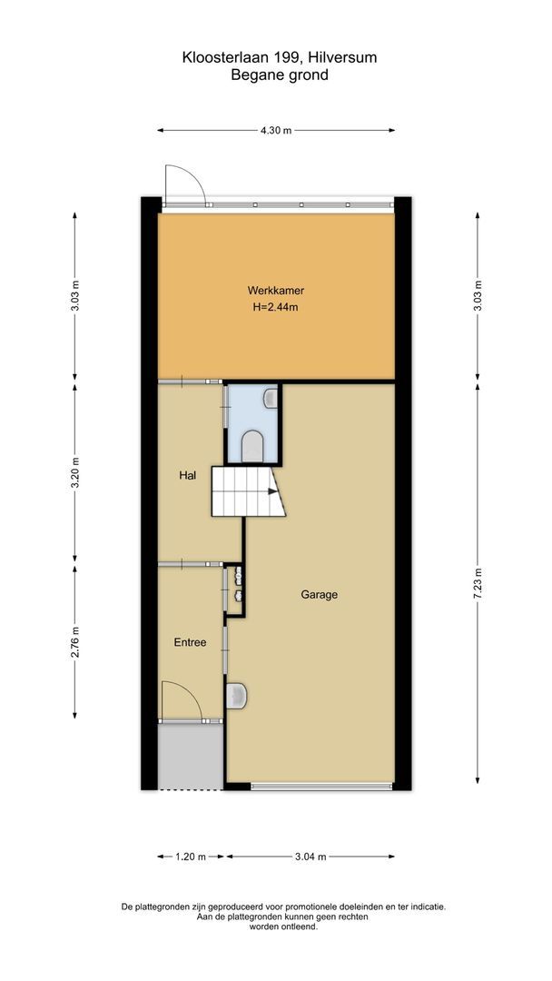 Kloosterlaan 199, Hilversum plattegrond-0