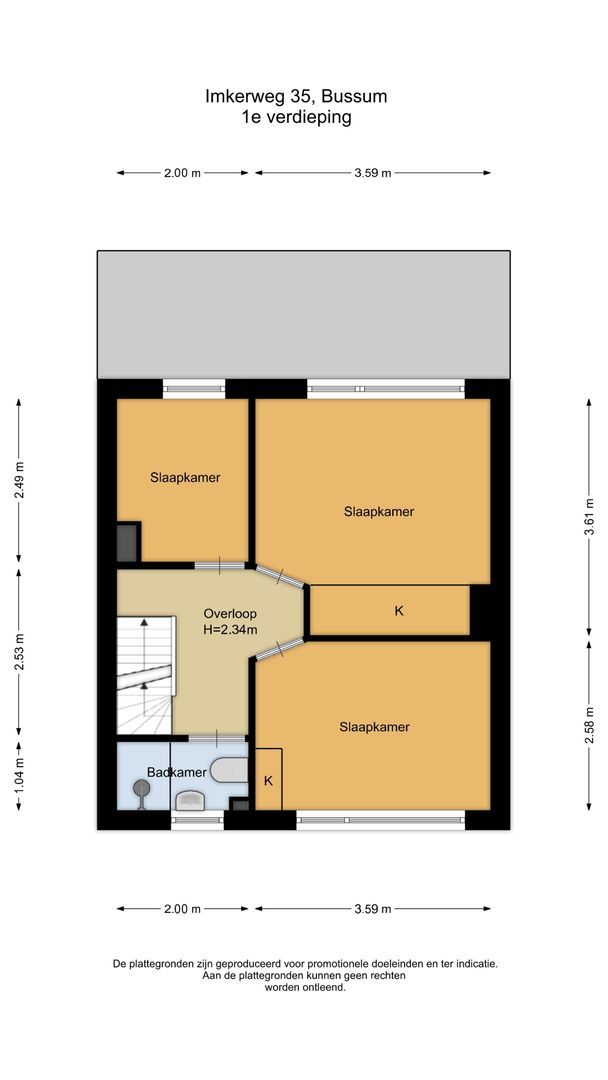 Imkerweg 35, Bussum plattegrond-2