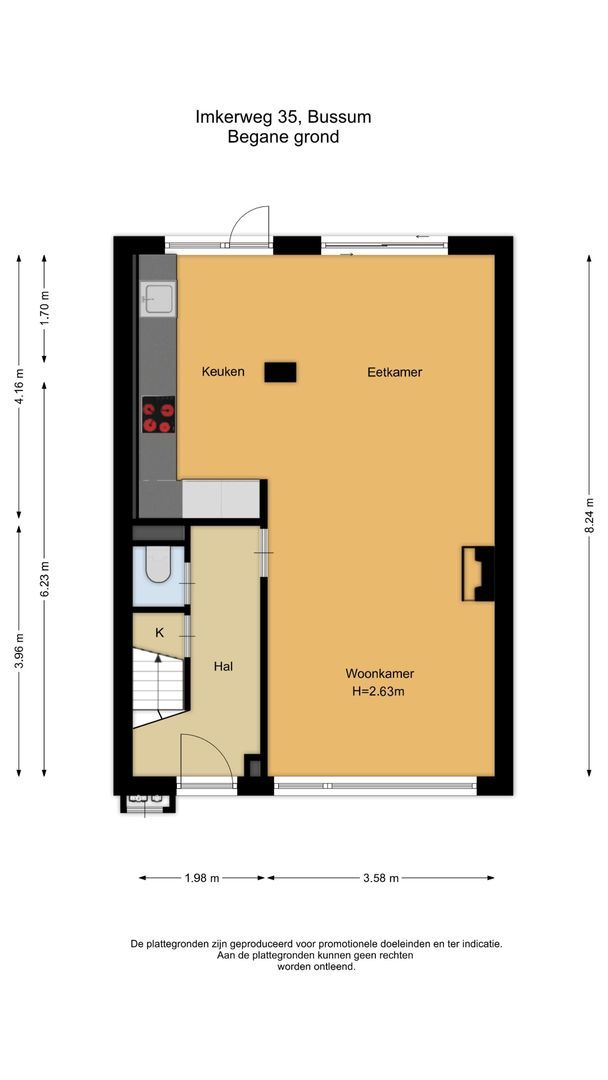 Imkerweg 35, Bussum plattegrond-1