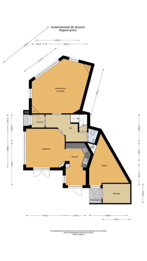 Godelindestraat 68, Bussum plattegrond-0