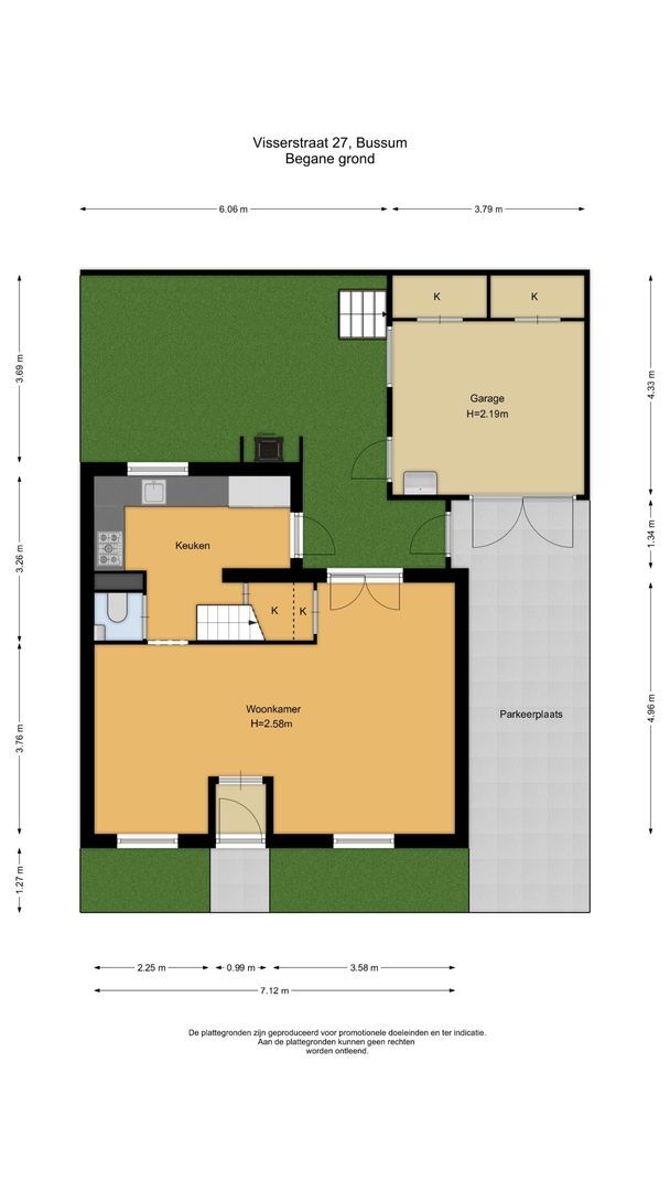 Visserstraat 27, Bussum plattegrond-0