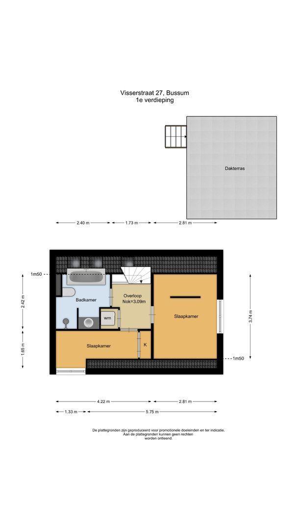Visserstraat 27, Bussum plattegrond-1