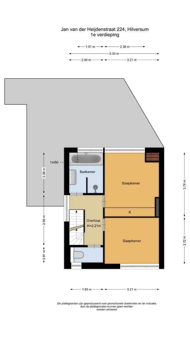 Jan van der Heijdenstraat 224, Hilversum plattegrond-2