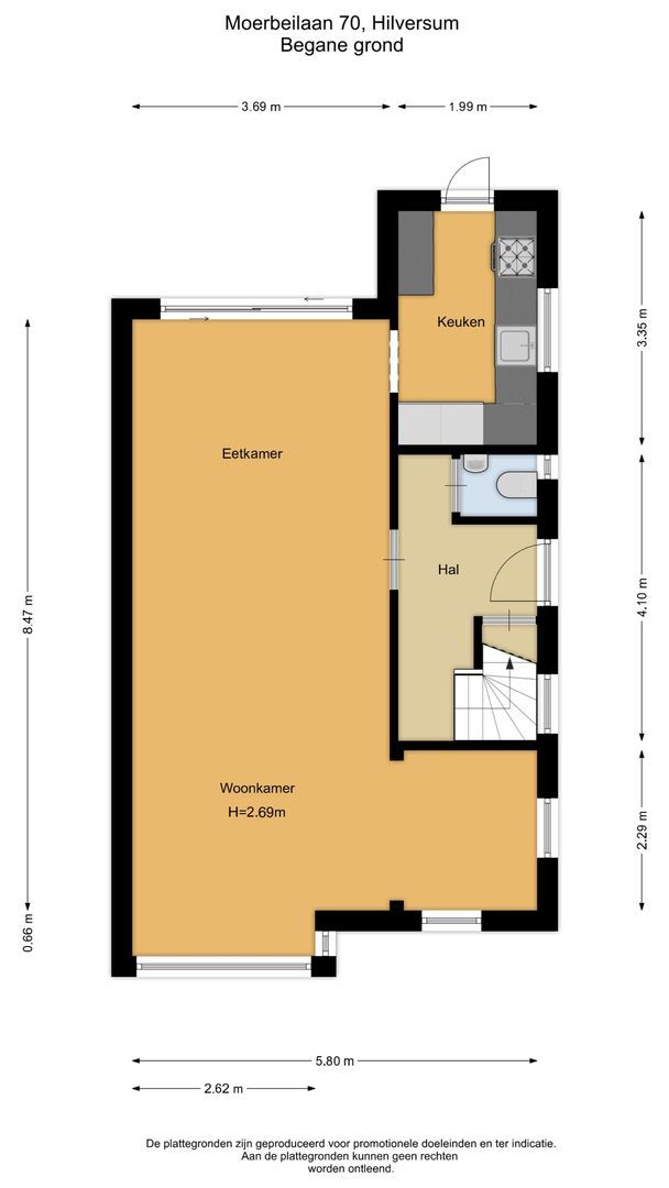 Moerbeilaan 70, Hilversum plattegrond-0