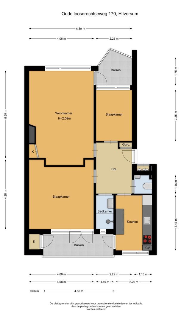 Oude Loosdrechtseweg 170, Hilversum plattegrond-0