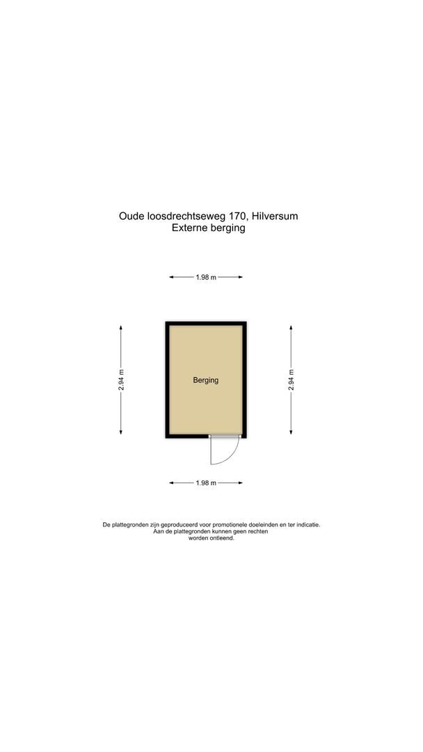 Oude Loosdrechtseweg 170, Hilversum plattegrond-1