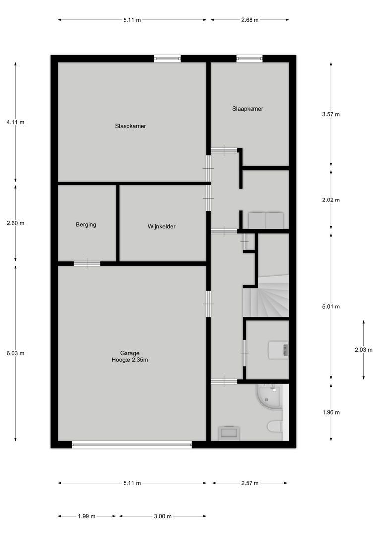 Zevenend 10 b, Laren plattegrond-1