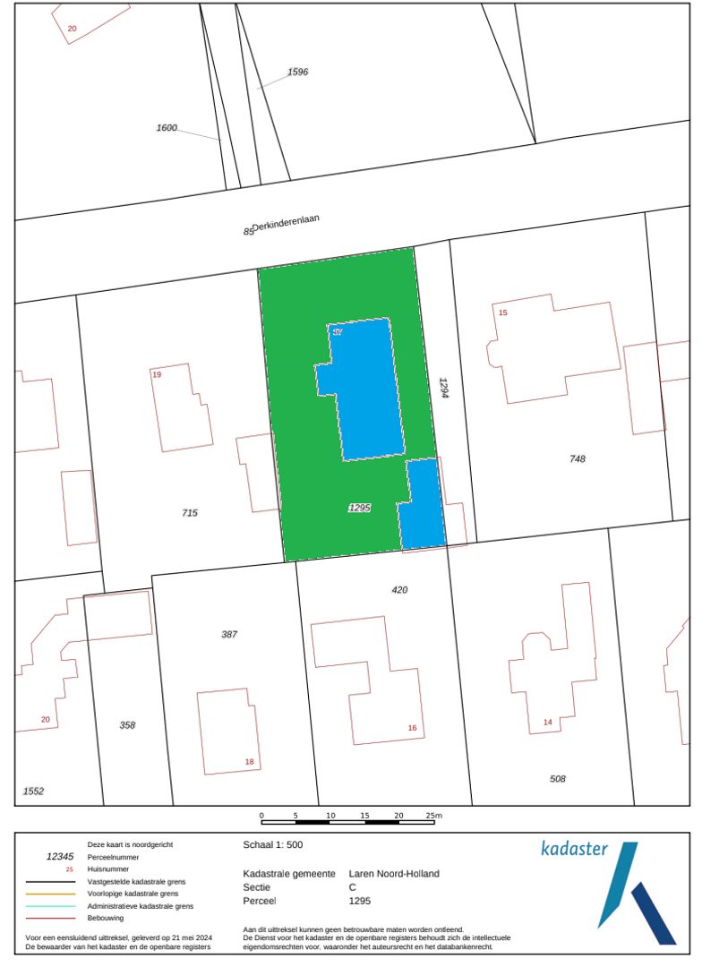 Derkinderenlaan 17, Laren plattegrond-0