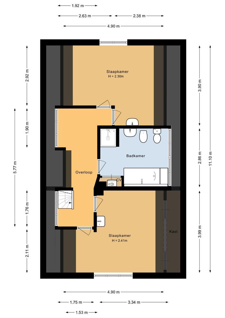 Venenweg 2 a, Blaricum plattegrond-1