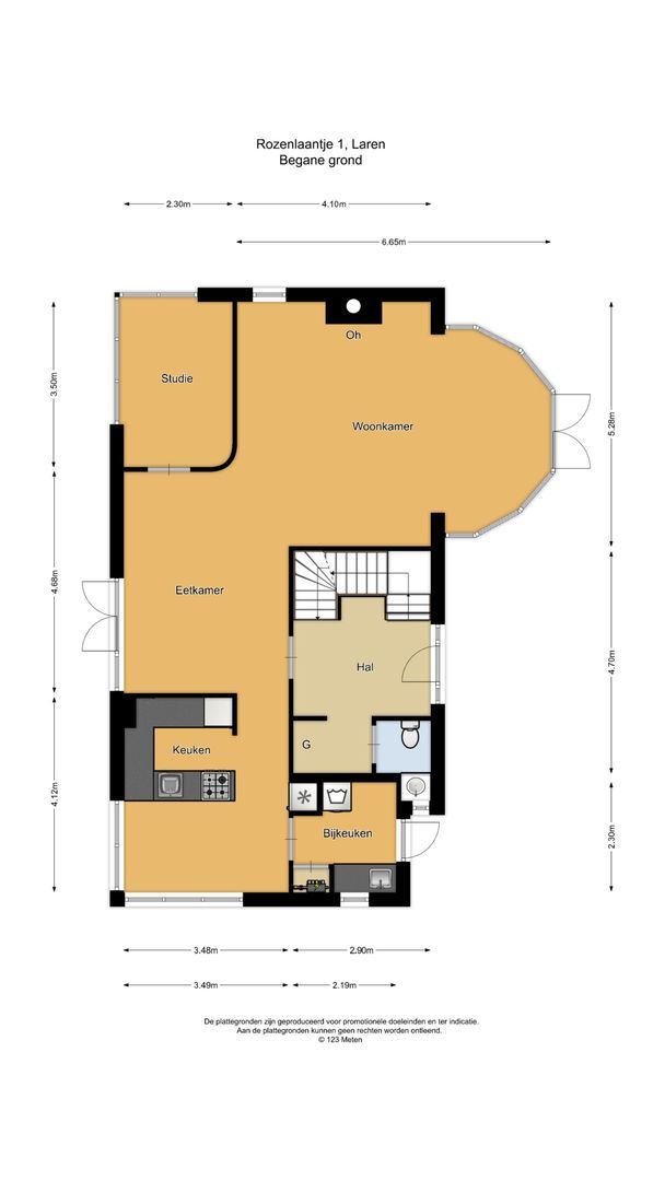 Rozenlaantje 1, Laren plattegrond-0