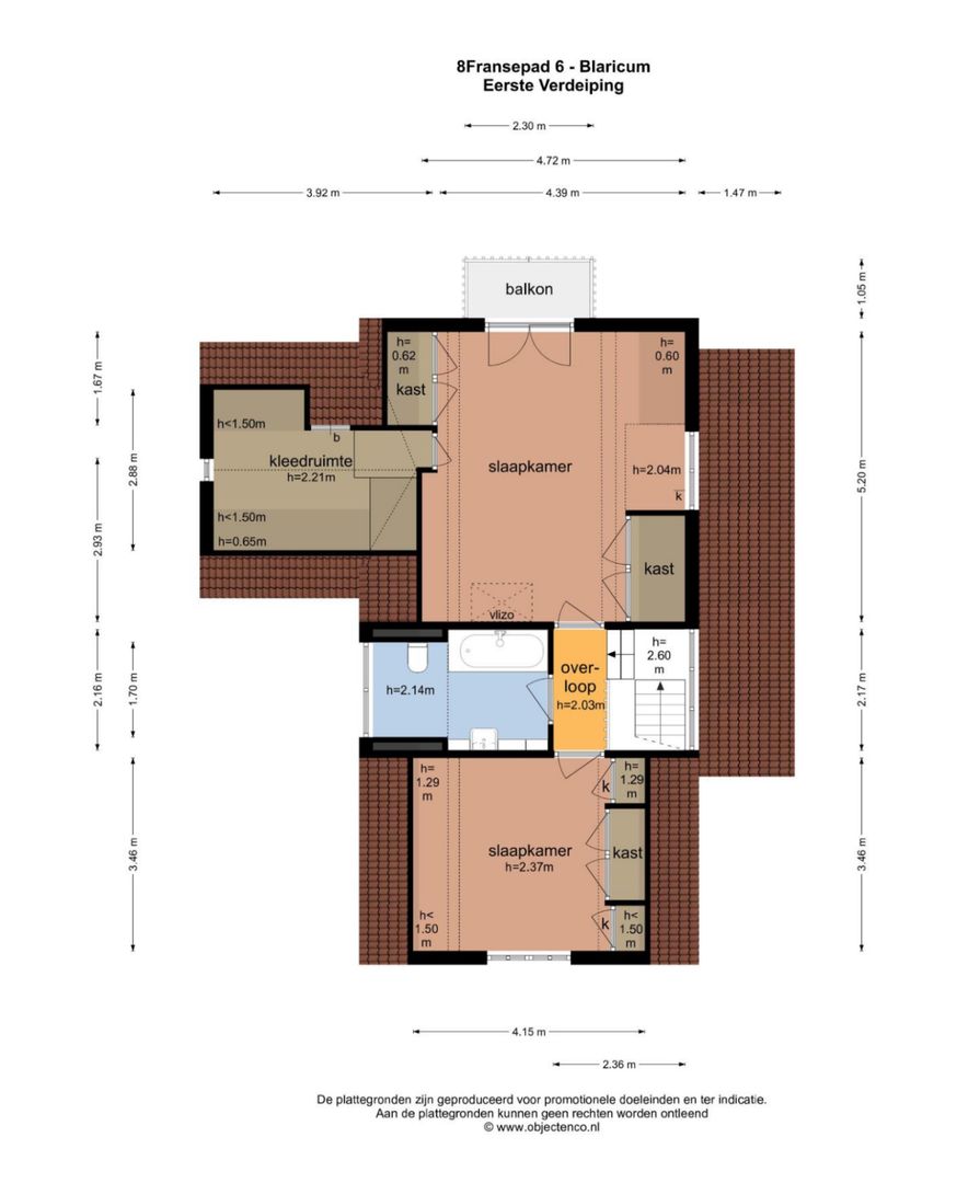 Fransepad 6, Blaricum plattegrond-1