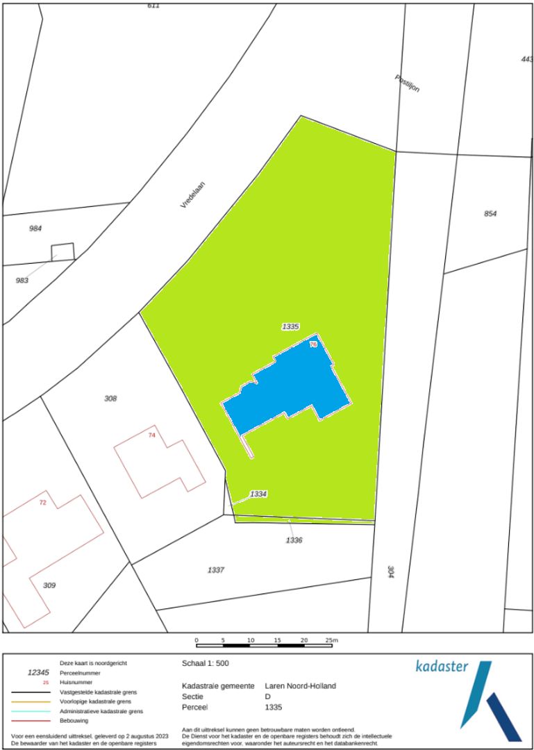 Vredelaan 76, Laren plattegrond-3