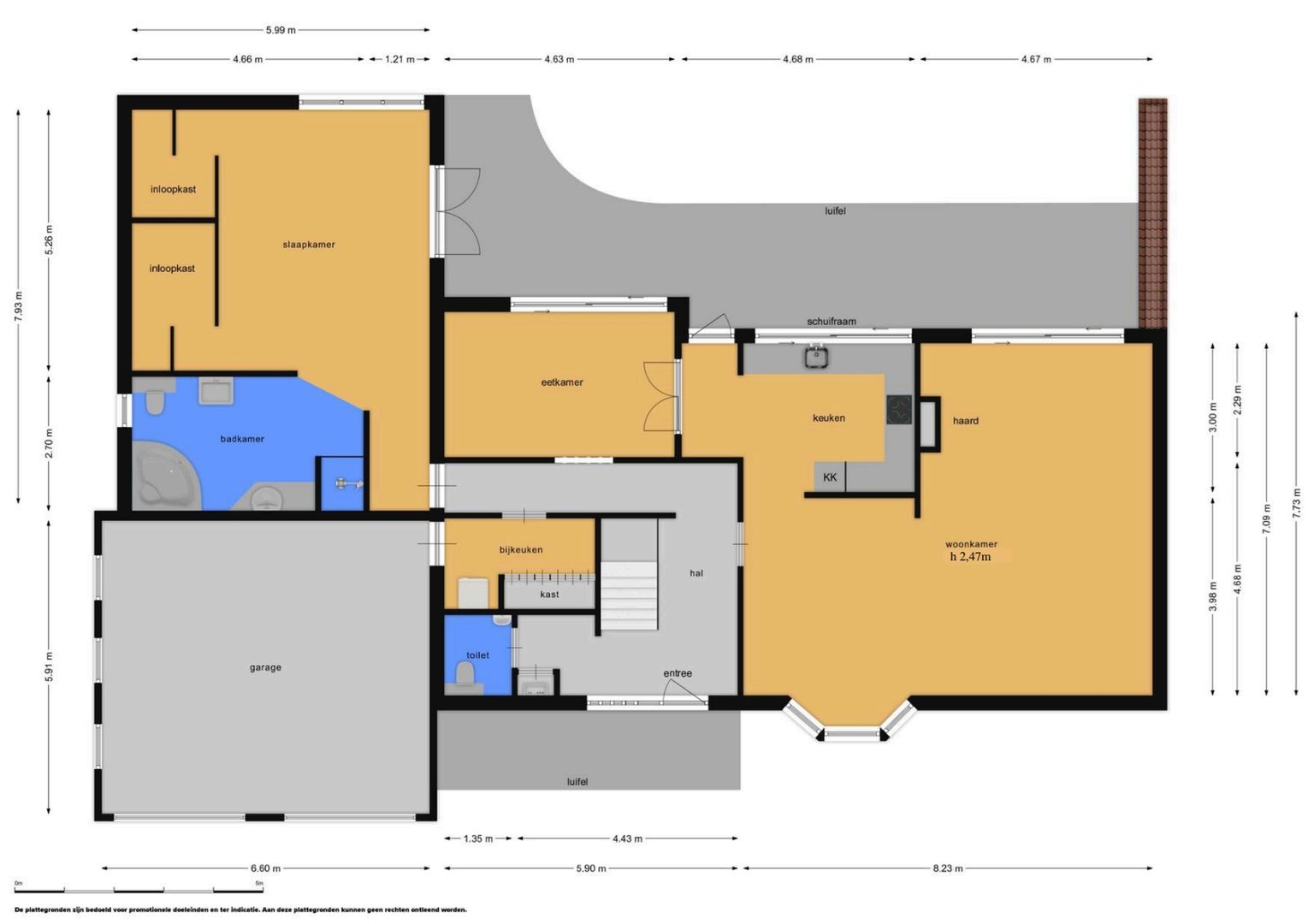 Vredelaan 76, Laren plattegrond-0