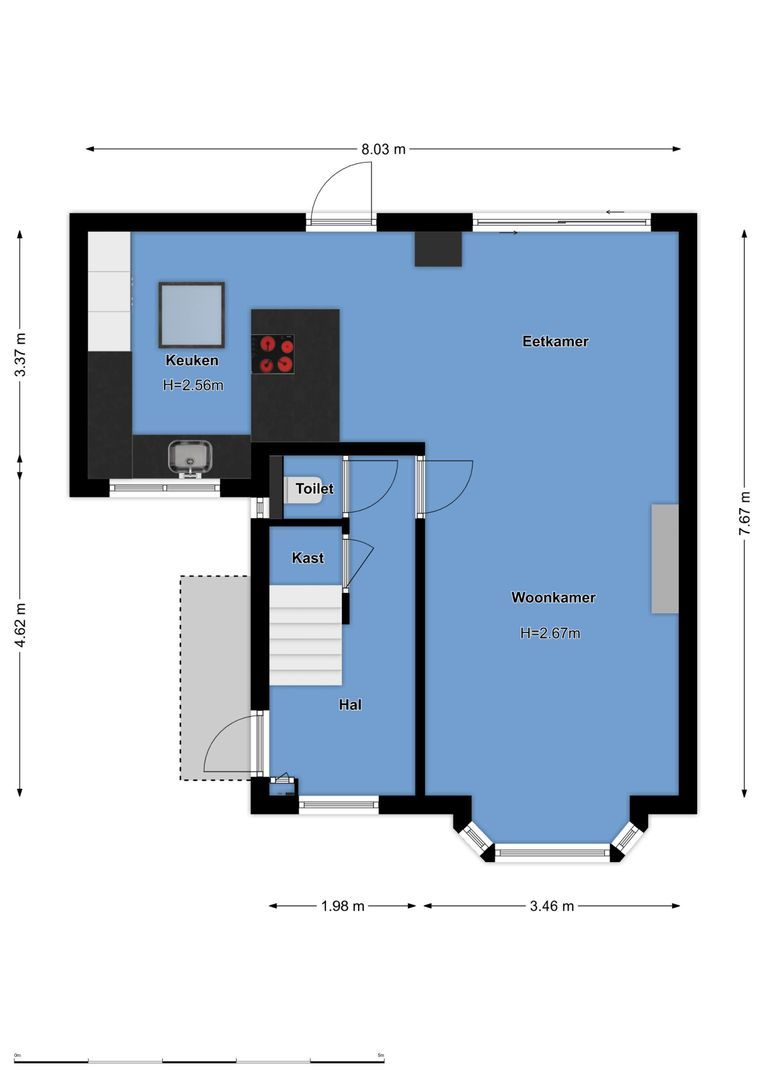 't Paadje 28, Laren plattegrond-0