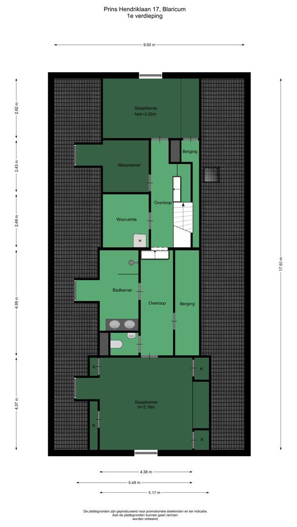Prins Hendriklaan 17, Blaricum plattegrond-2
