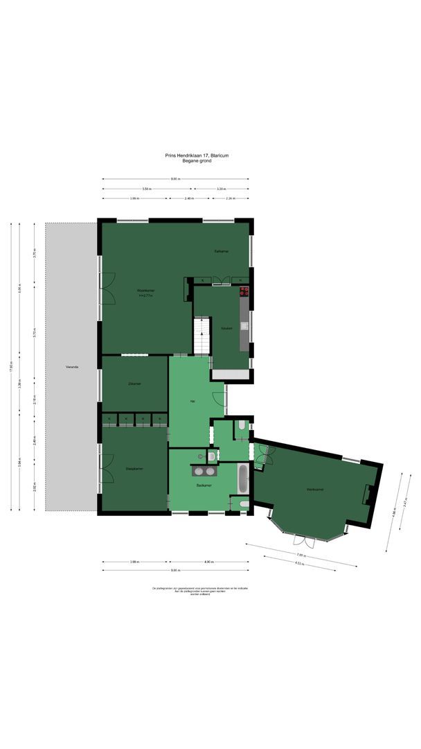 Prins Hendriklaan 17, Blaricum plattegrond-1