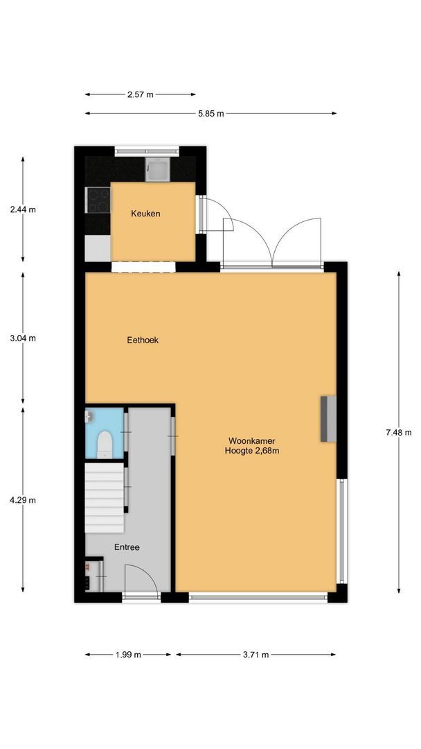 Hazeleger 8, Blaricum plattegrond-0