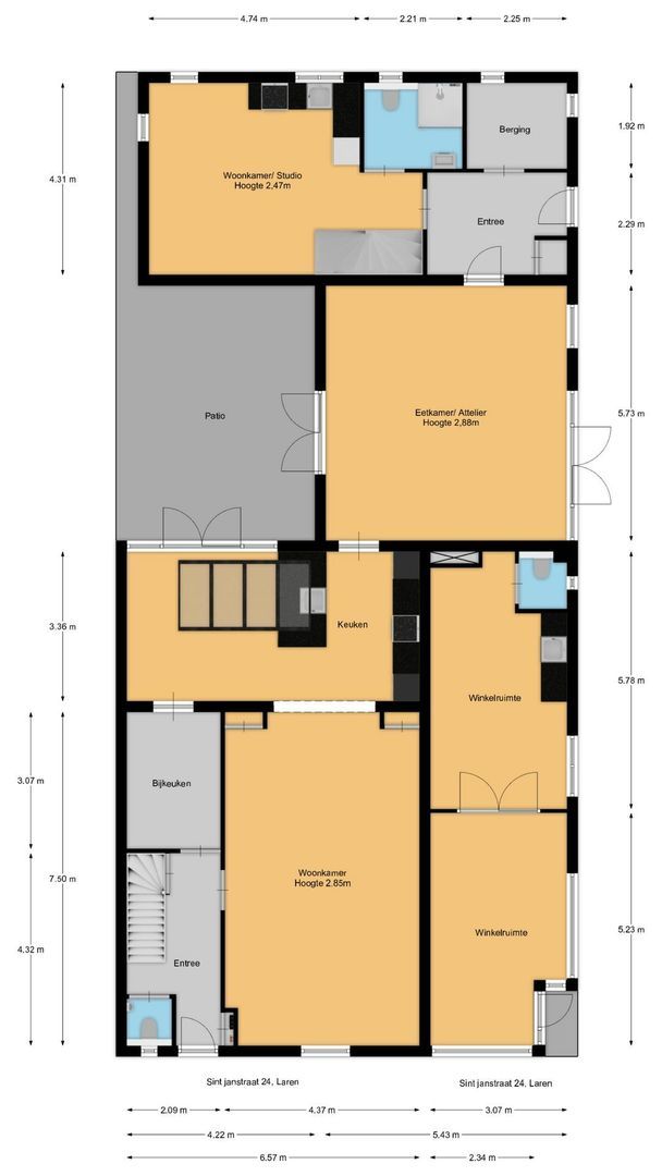 Sint Janstraat 24, Laren plattegrond-0