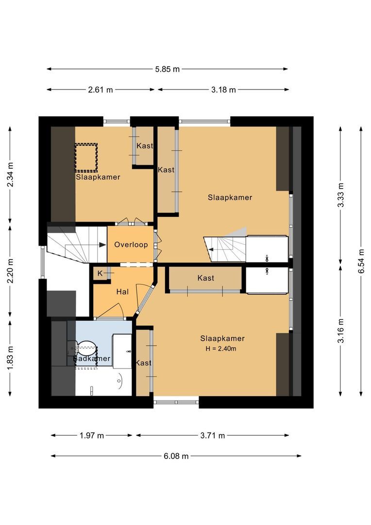 Ludenweg 10, Blaricum plattegrond-1