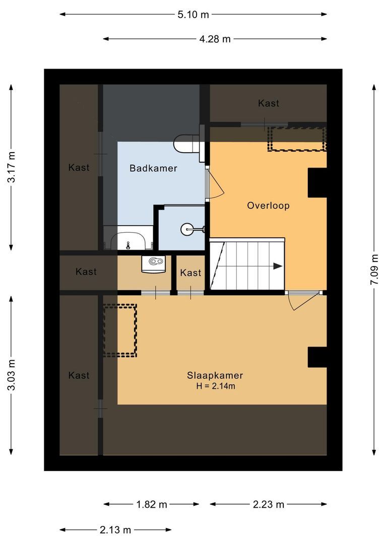 Sint Janstraat 34 b, Laren plattegrond-2