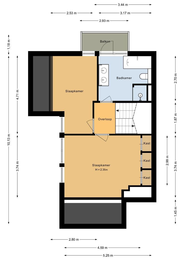 Sint Janstraat 34 b, Laren plattegrond-1