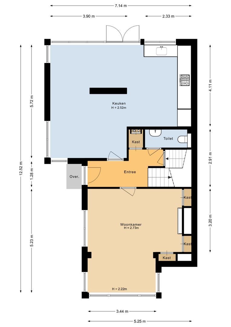 Sint Janstraat 34 b, Laren plattegrond-0