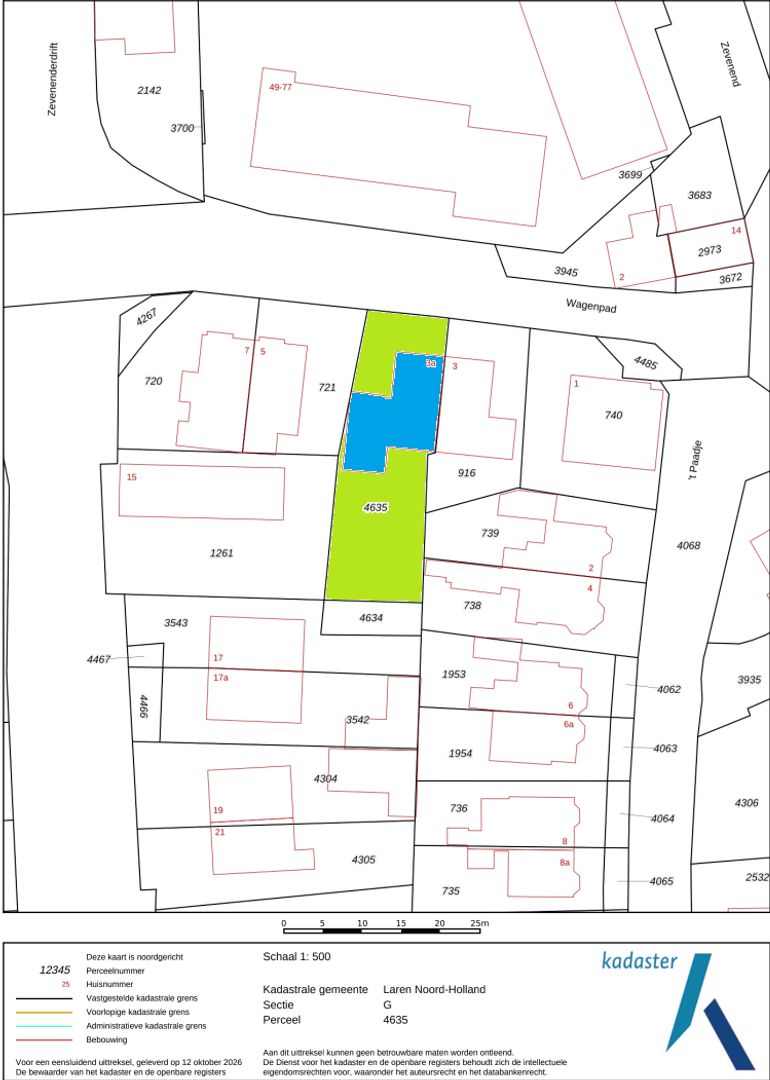 Wagenpad 3 a, Laren plattegrond-3
