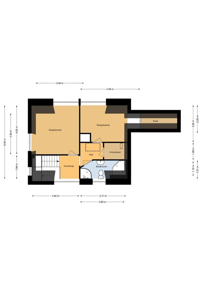 Atelierweg 3, Blaricum plattegrond-1
