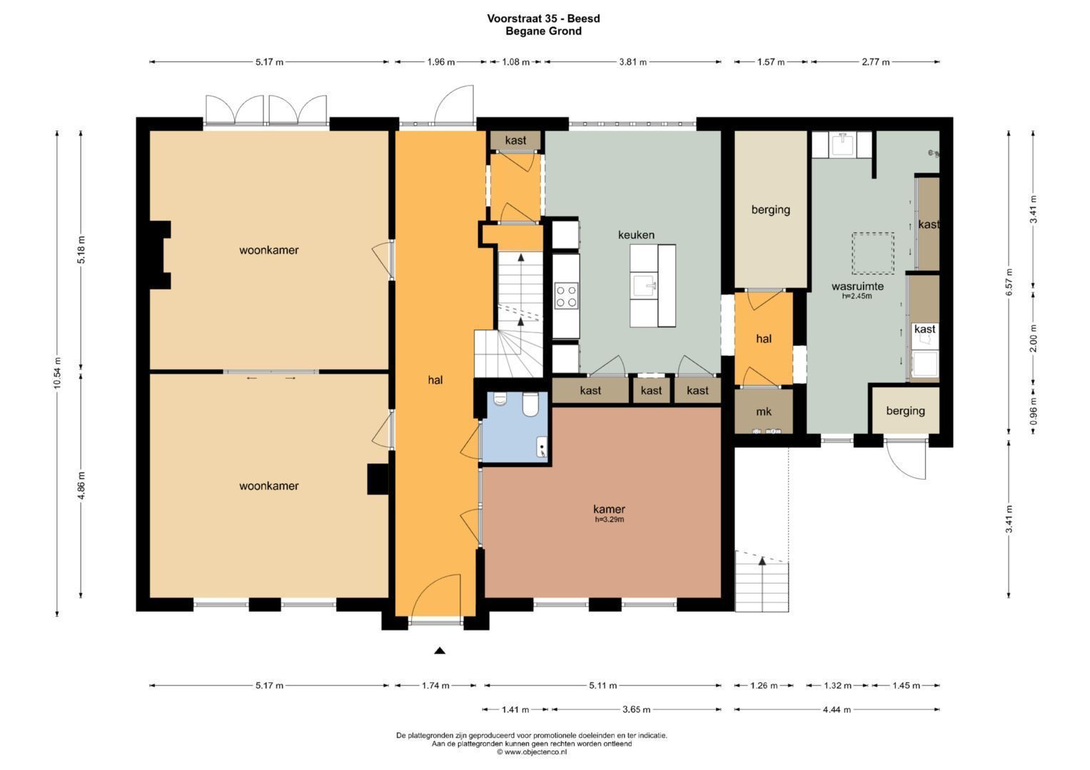 Voorstraat 35, Beesd plattegrond-0