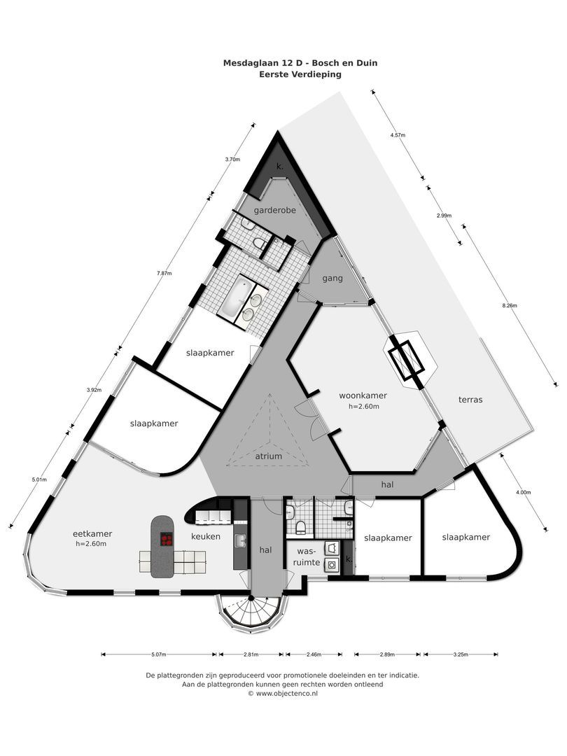 Mesdaglaan 12 D, Bosch en Duin plattegrond-1