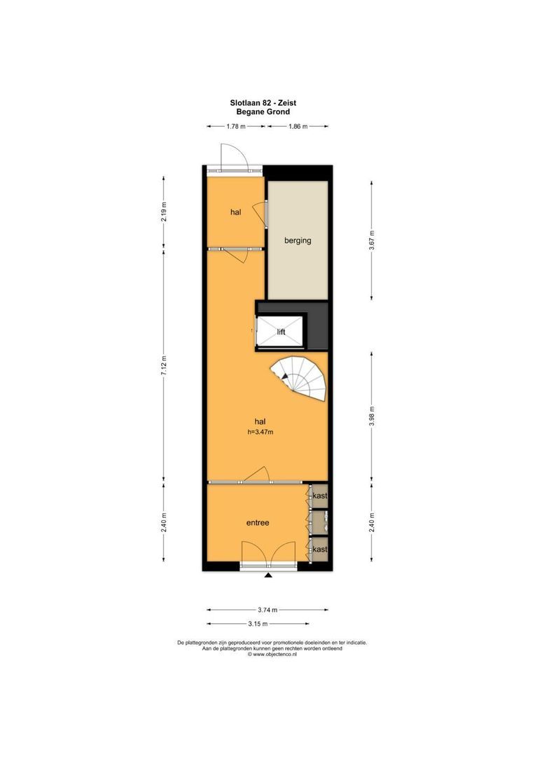 Slotlaan 82, Zeist plattegrond-0