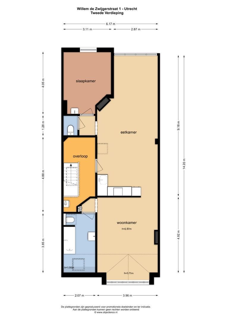 Willem de Zwijgerstraat 1, Utrecht plattegrond-4