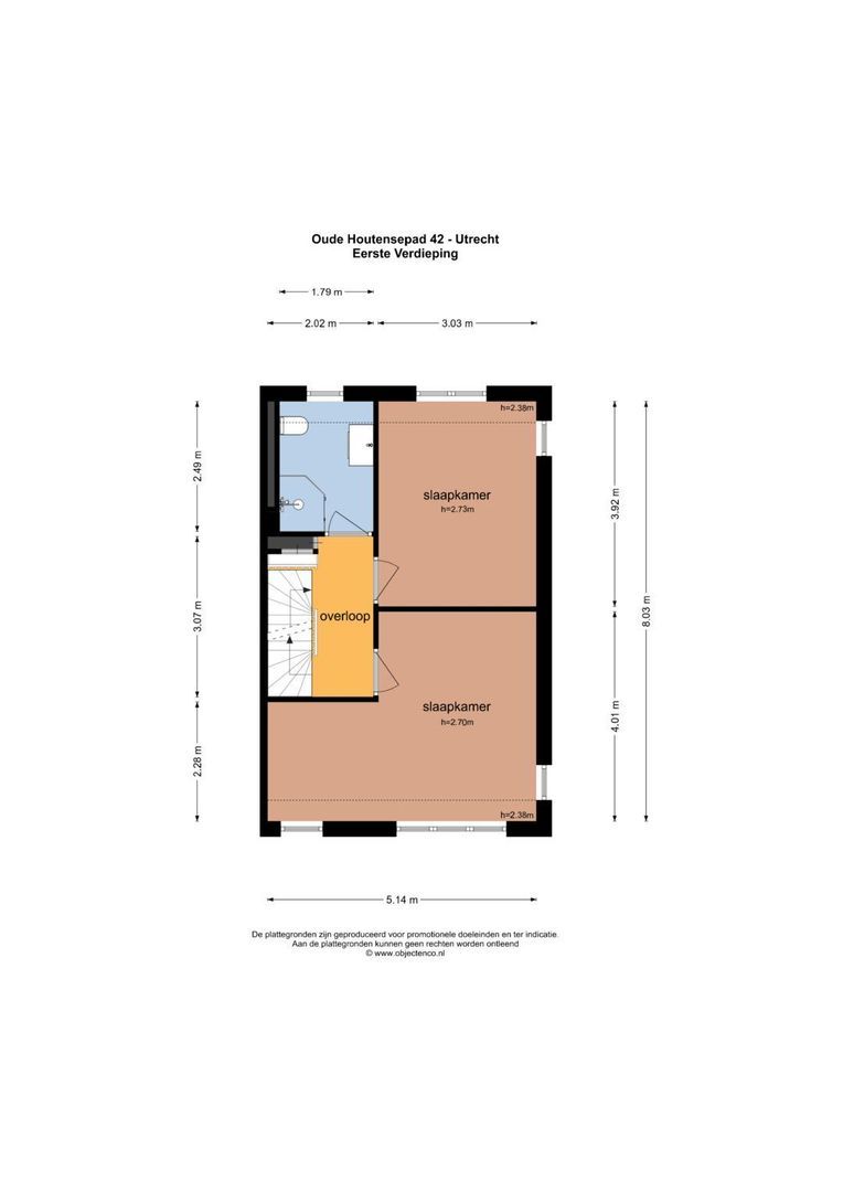 Oude Houtensepad 42, Utrecht plattegrond-3