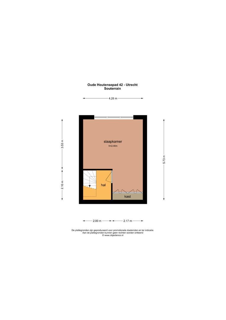 Oude Houtensepad 42, Utrecht plattegrond-2
