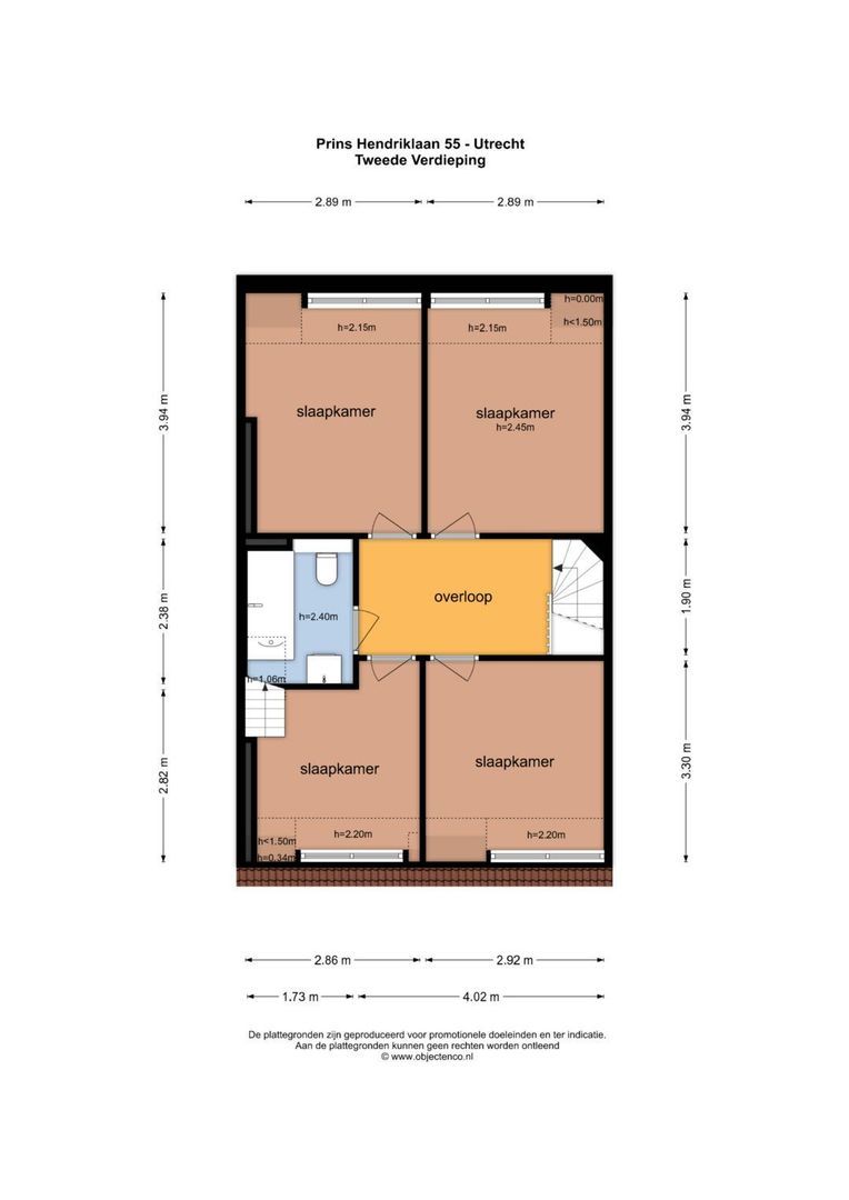 Prins Hendriklaan 55, Utrecht plattegrond-3