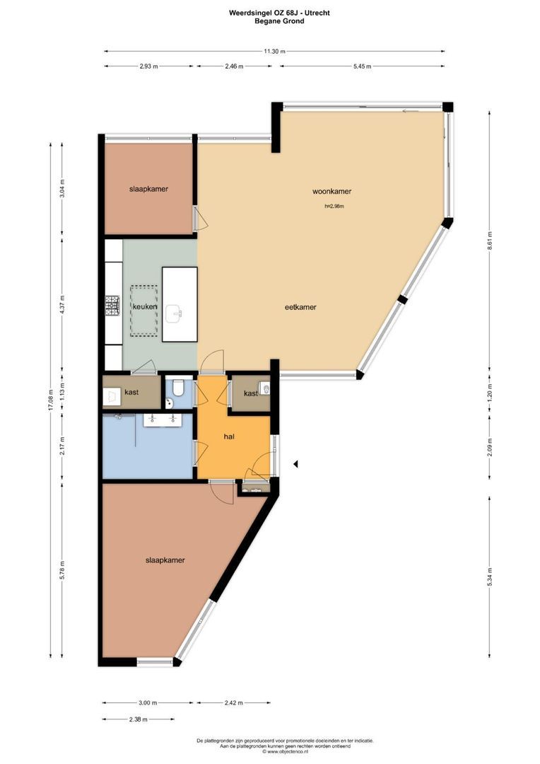 Weerdsingel O.Z. 68 J, Utrecht plattegrond-0