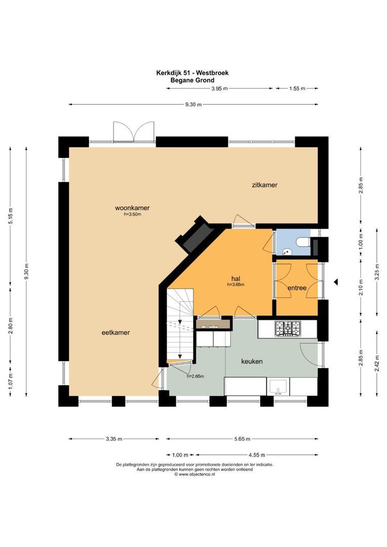 Kerkdijk 51, Westbroek plattegrond-0