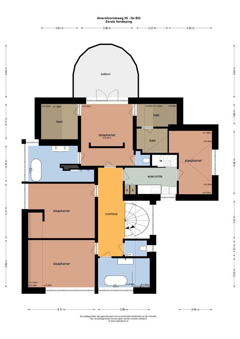 Amersfoortseweg 55, De Bilt plattegrond-1