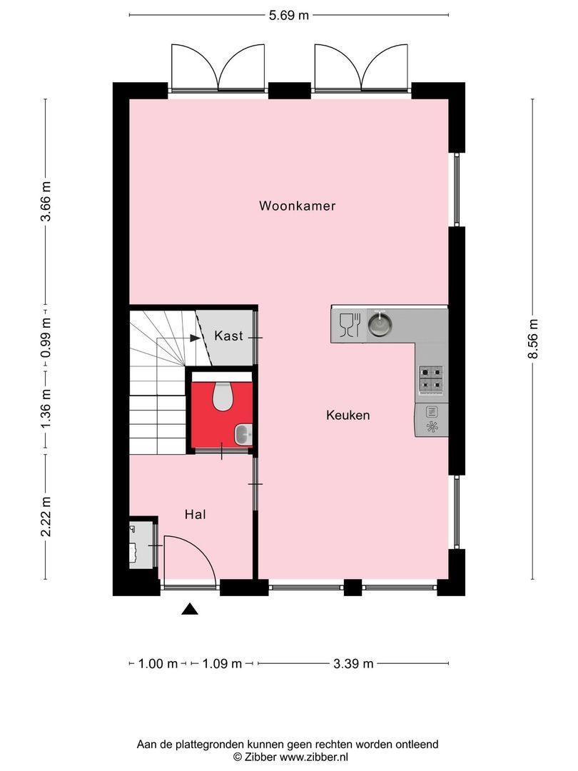 Noarderskâns 15 101, Eanjum plattegrond-1
