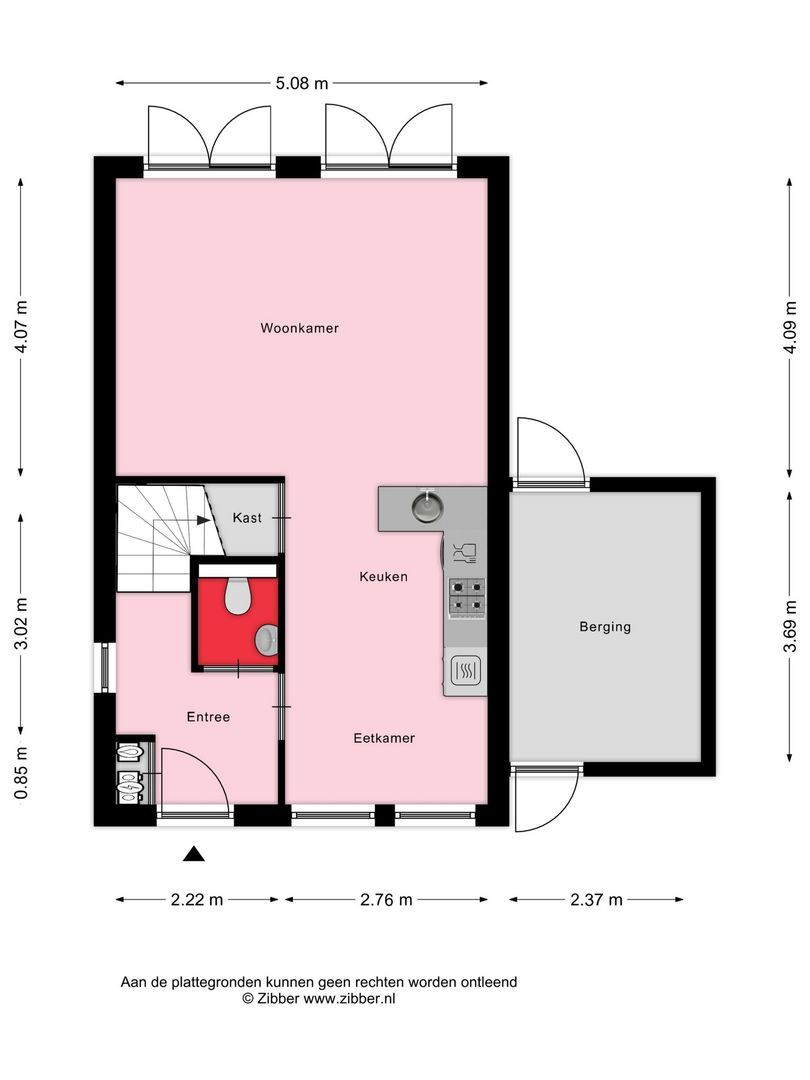Noarderskâns 2 119, Eanjum plattegrond-1