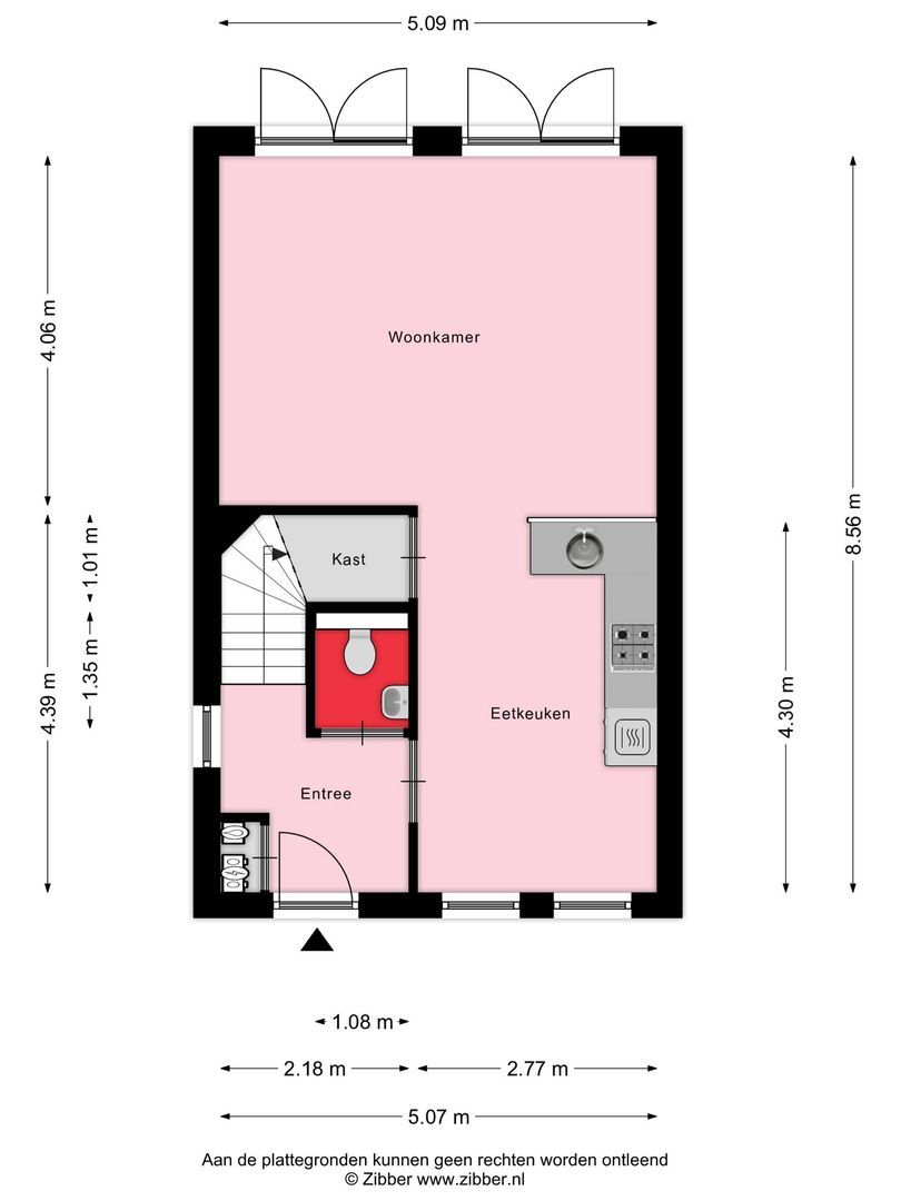 Suderskâns 24 414, Eanjum plattegrond-1