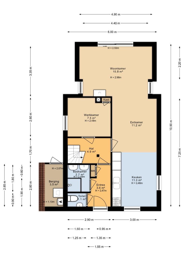 Badweg 0 ong, Schiermonnikoog plattegrond-1