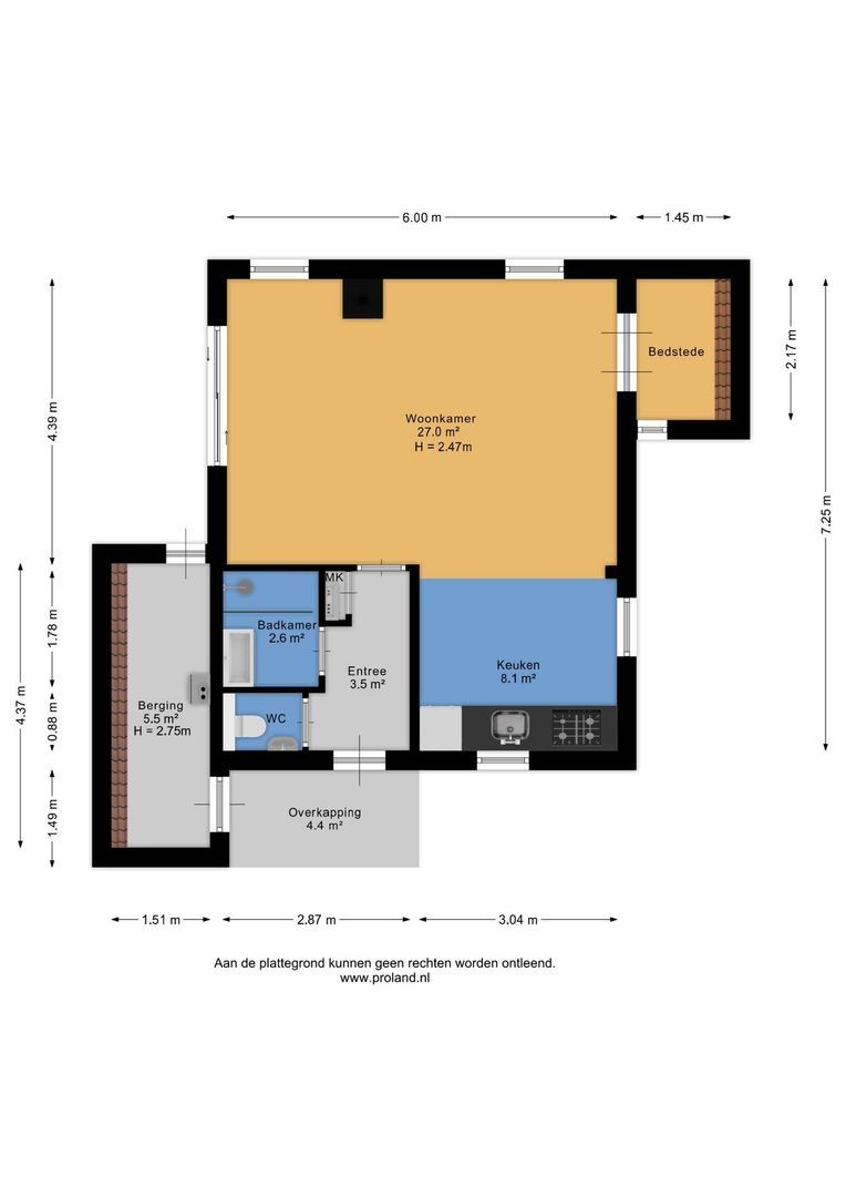 De Rug 3 61, Lauwersoog plattegrond-0