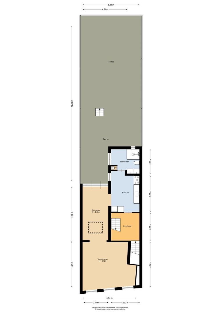 Legeweg 37, Dokkum plattegrond-1