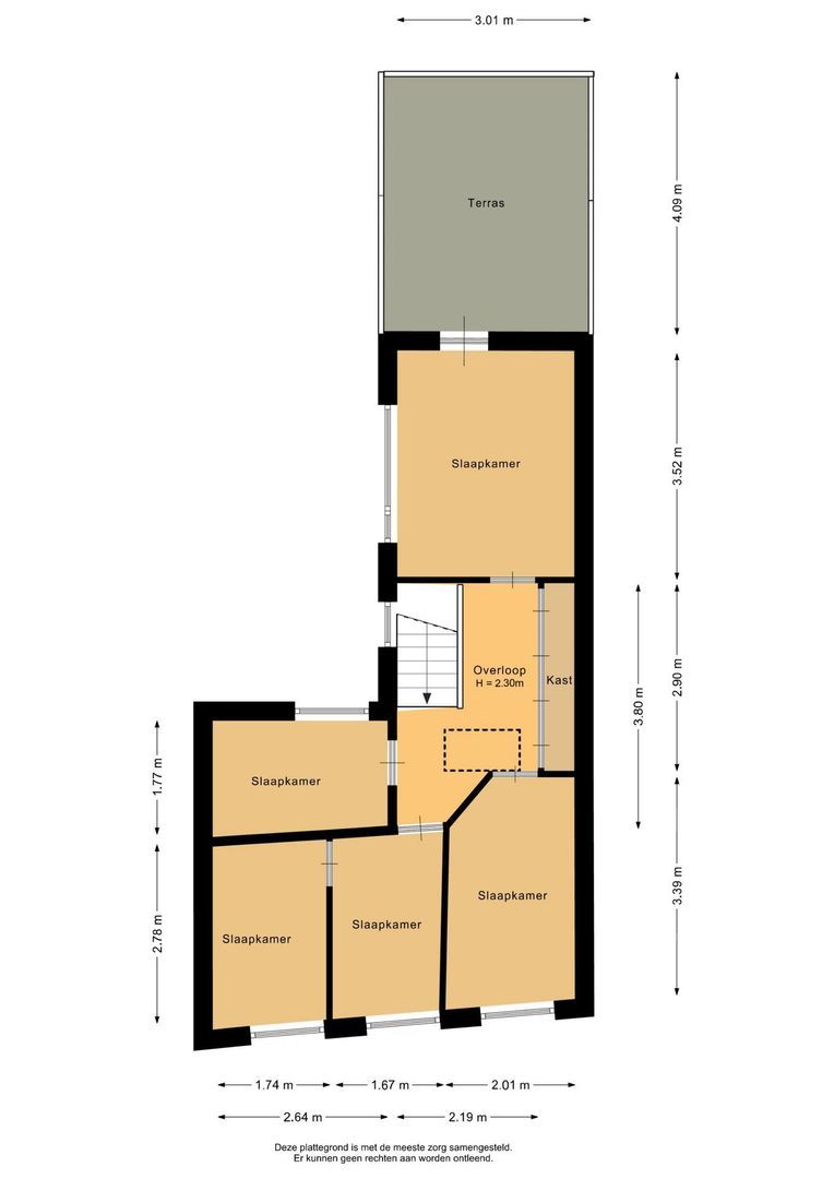 Legeweg 37, Dokkum plattegrond-2