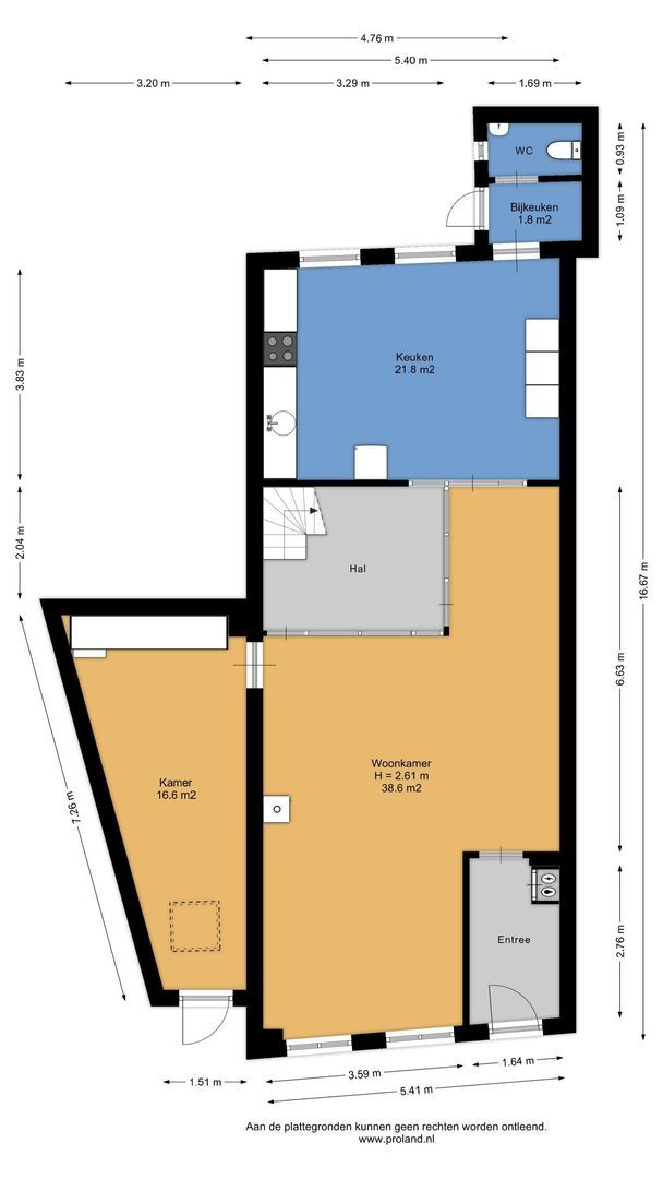 Legeweg 1 A, Dokkum plattegrond-0