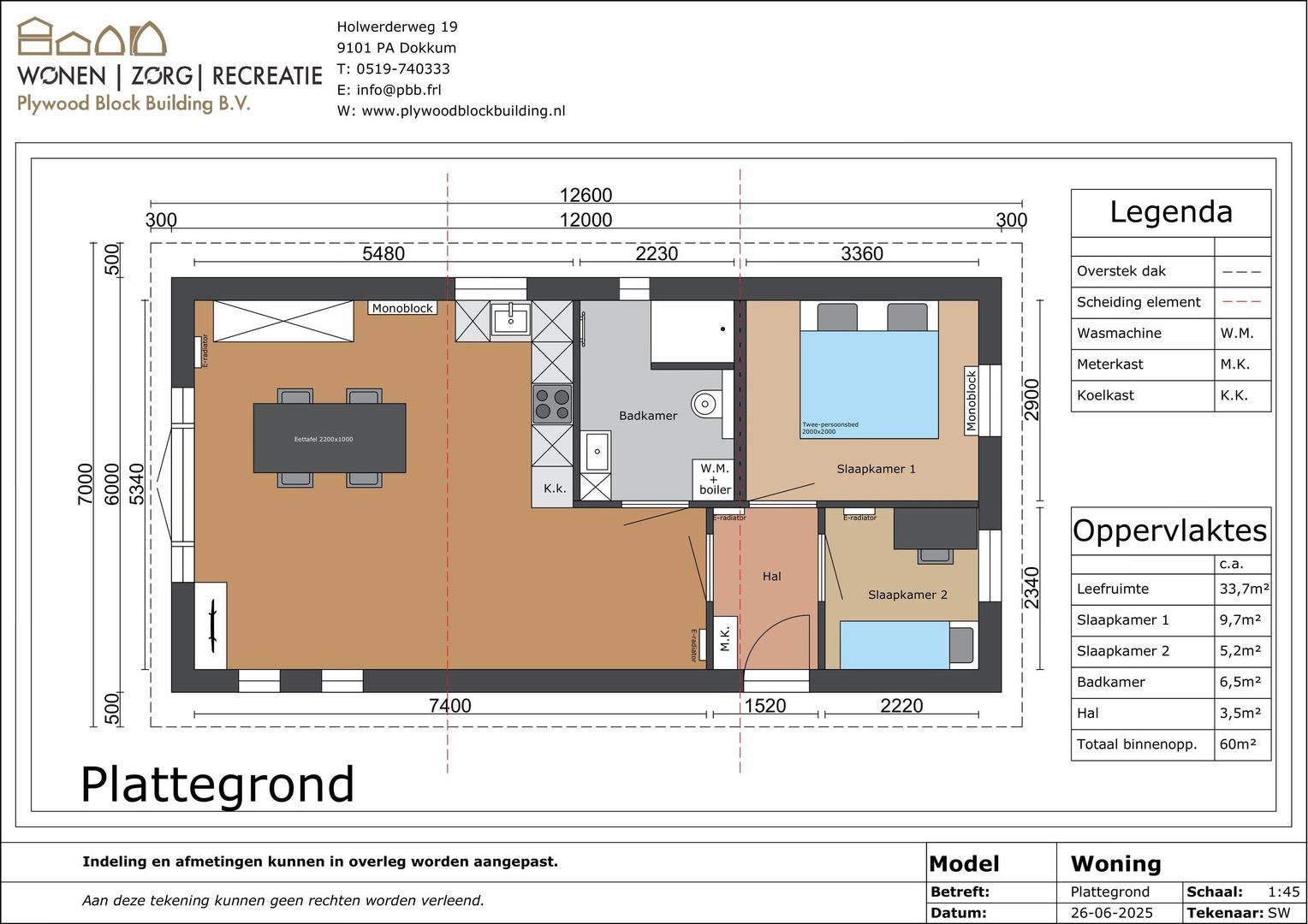 Plywood Block Building 1 0 ong, Dokkum foto-3