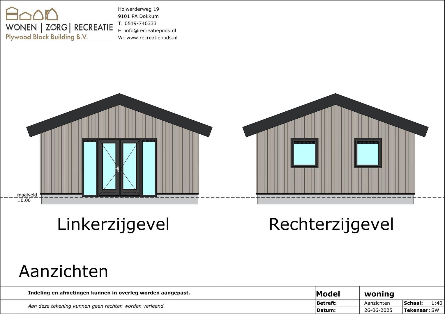 Plywood Block Building 1 0 ong, Dokkum foto-6