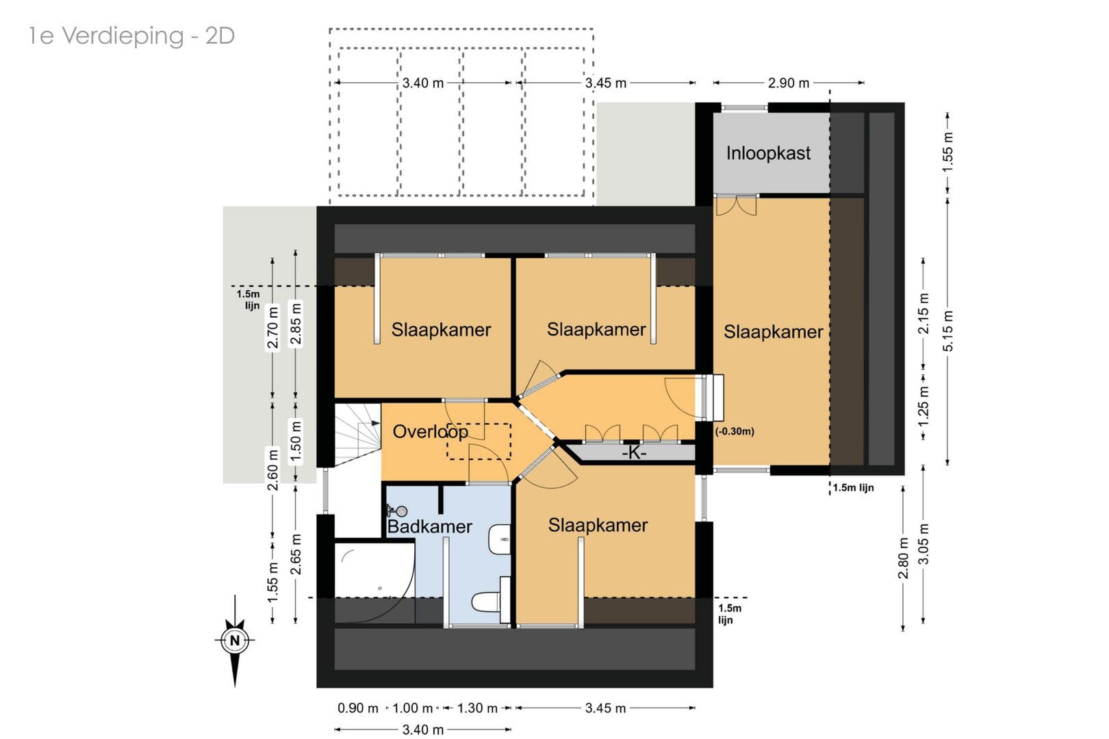 Nijbuorren 10 D, Easternijtsjerk plattegrond-1
