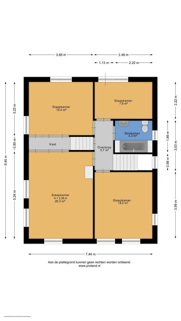 Kavelwei 17, Broeksterwâld plattegrond-1